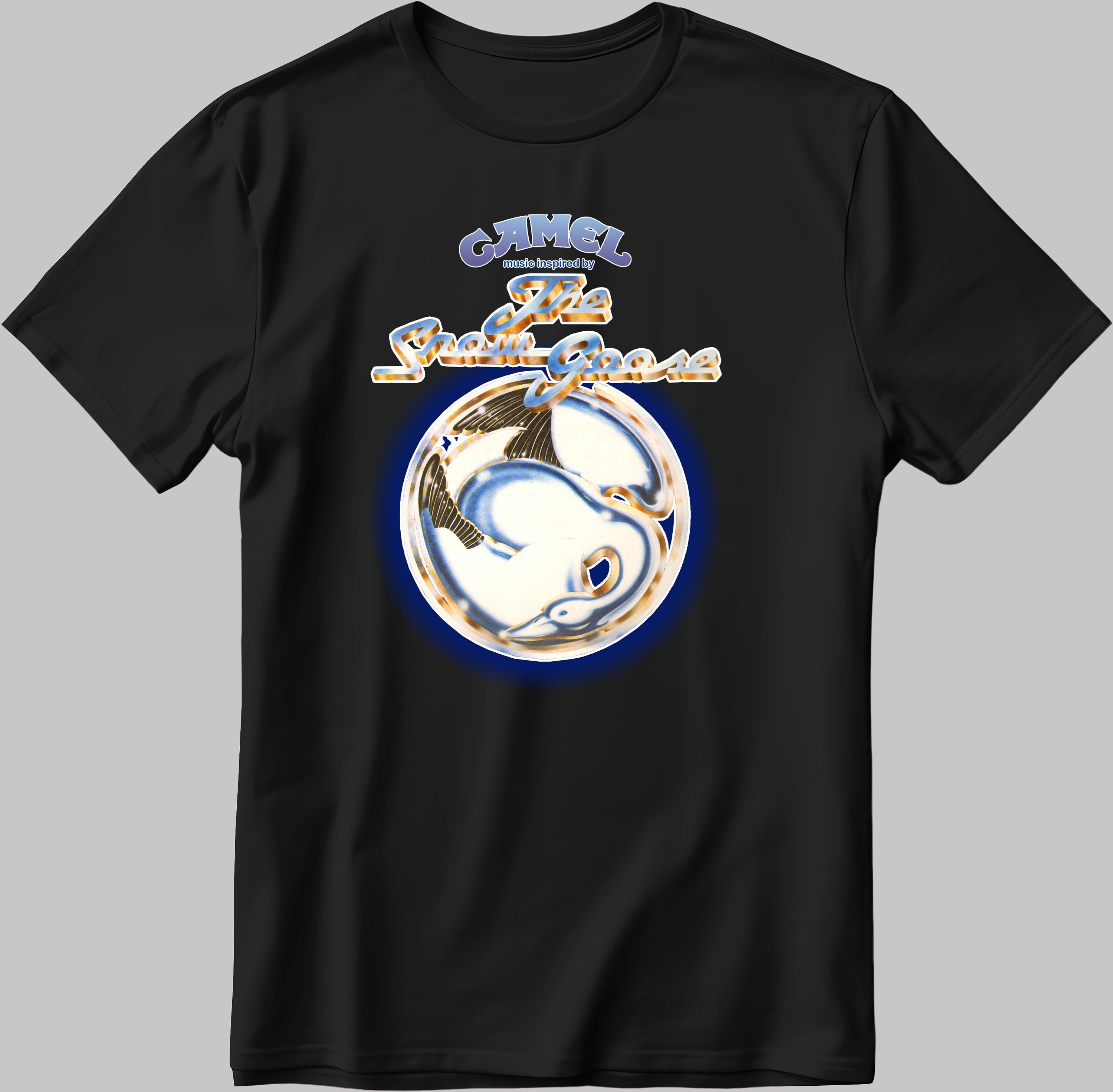 Camel Snow Goose Rock Indie Band Music Short Sleeve White-Black Men's / Women's T Shirt G023