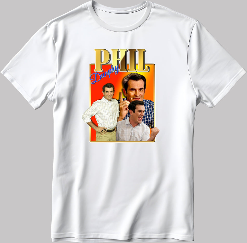 Phil Dunphy Homage, Modern Family, Short Sleeve White-Black Men's / Women's T Shirt G598