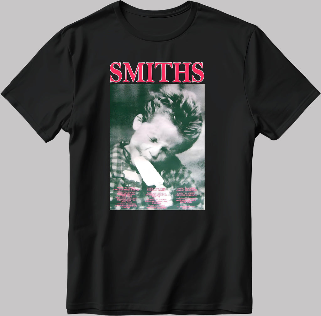 Famous Smiths Figure, Short Sleeve White-Black Men's / Women's T Shirt H158