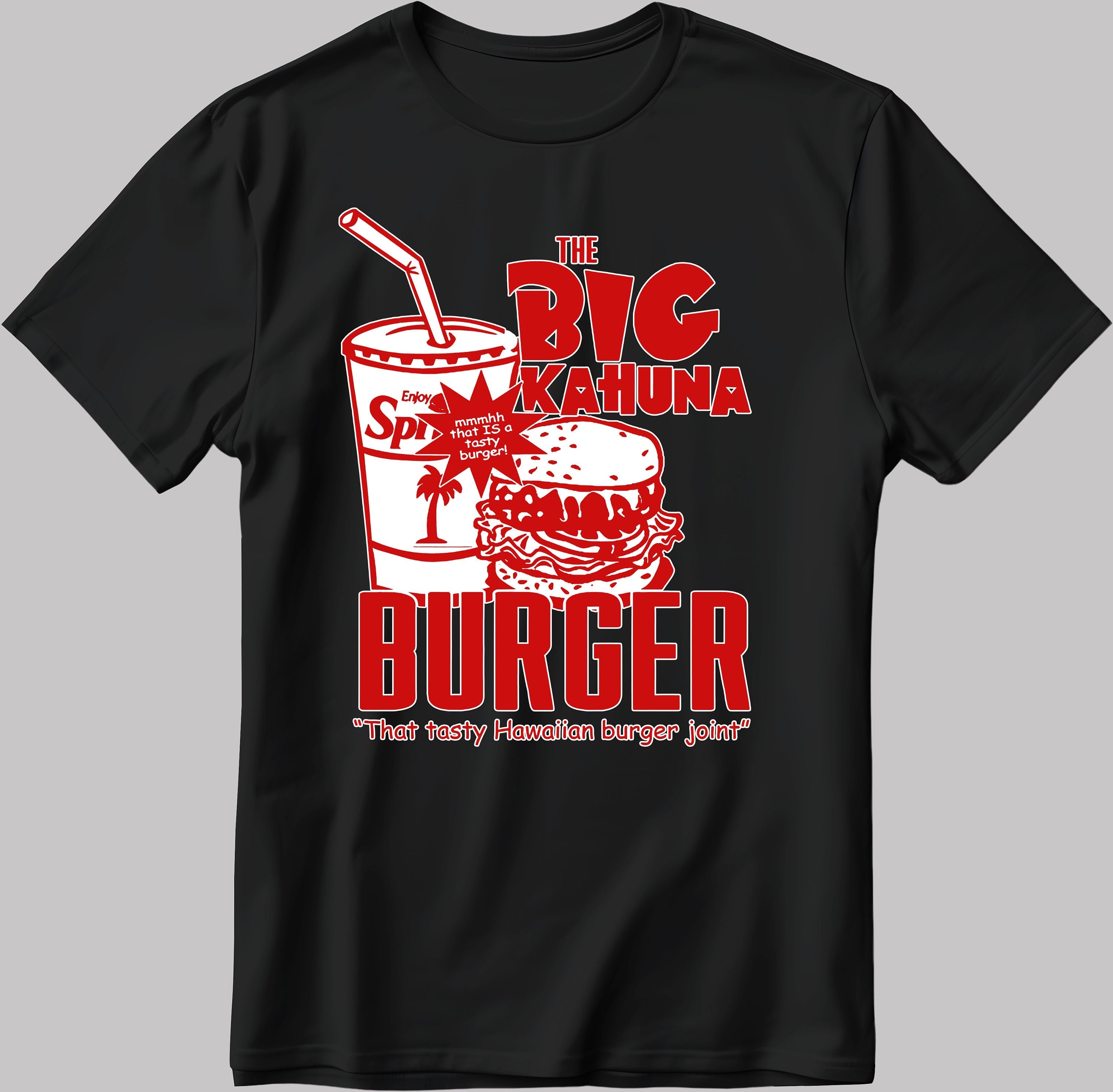 The Big Kahuna Burger Funny Parody Short Sleeve White-Black Men's / Women's T Shirt E112