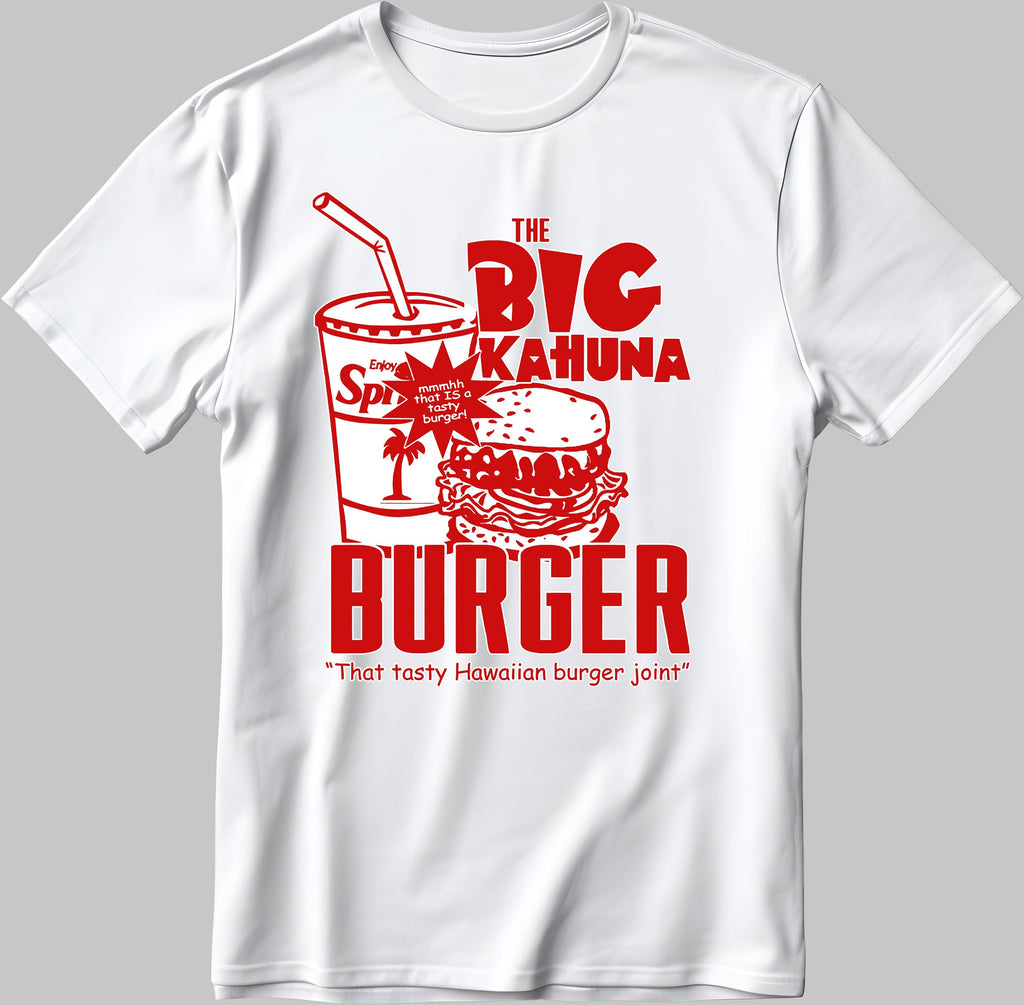 The Big Kahuna Burger Funny Parody Short Sleeve White-Black Men's / Women's T Shirt E112