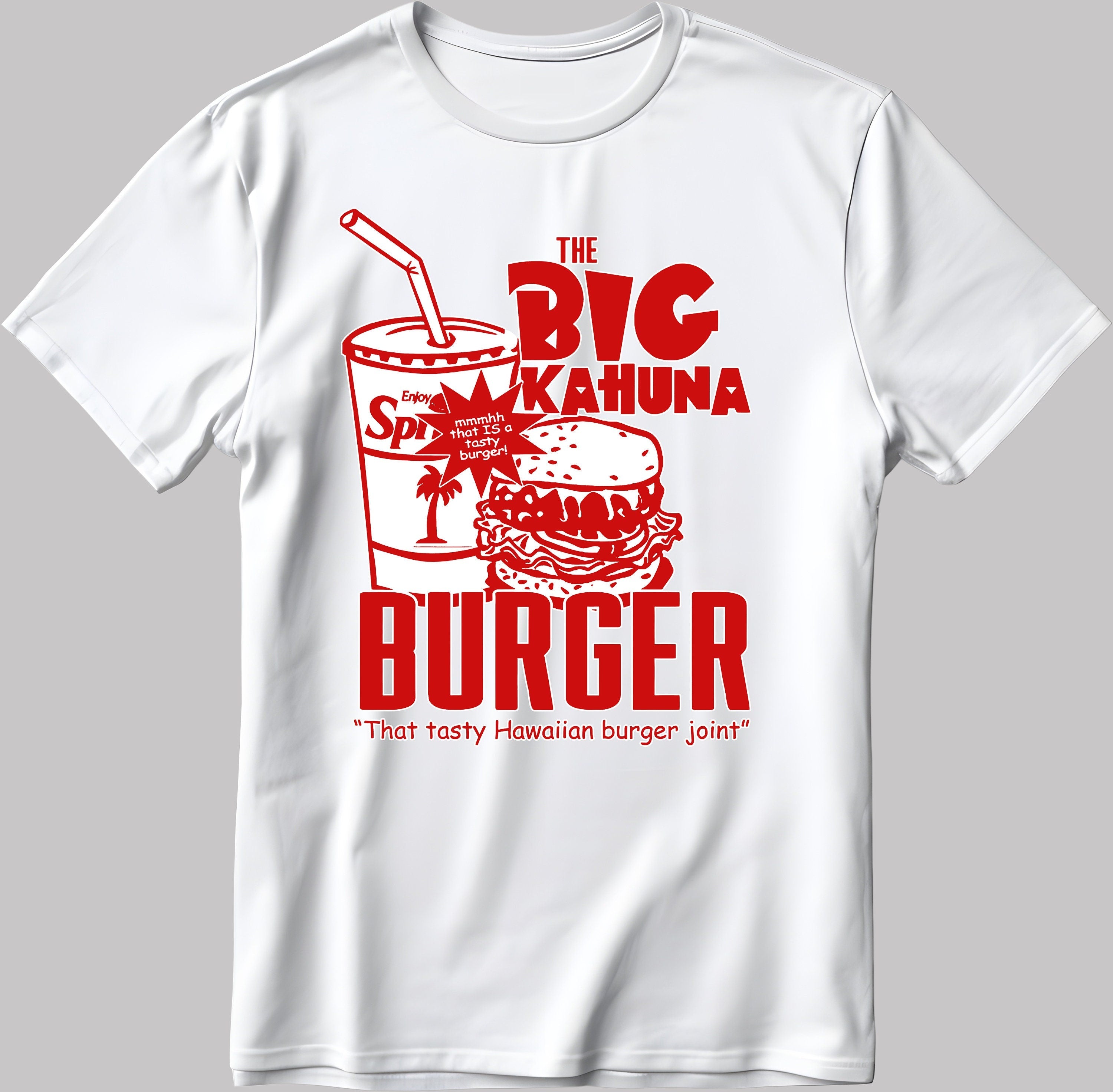 The Big Kahuna Burger Funny Parody Short Sleeve White-Black Men's / Women's T Shirt E112