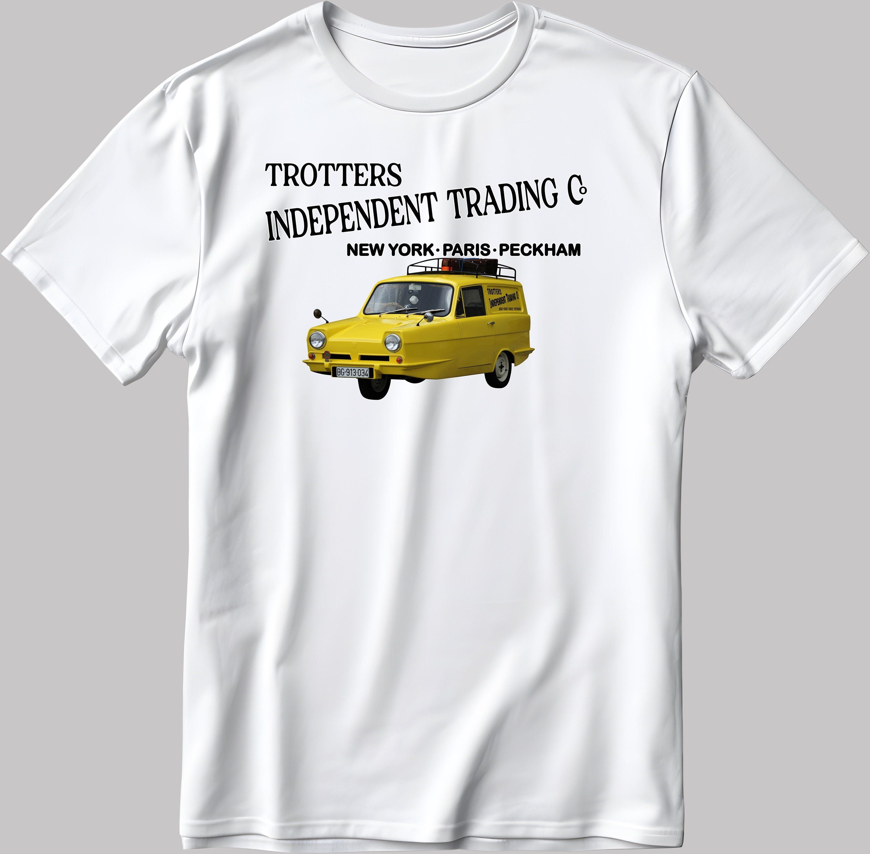 Trotters Independent Trading C NY Paris Short Sleeve White-Black Men's / Women's T Shirt E131