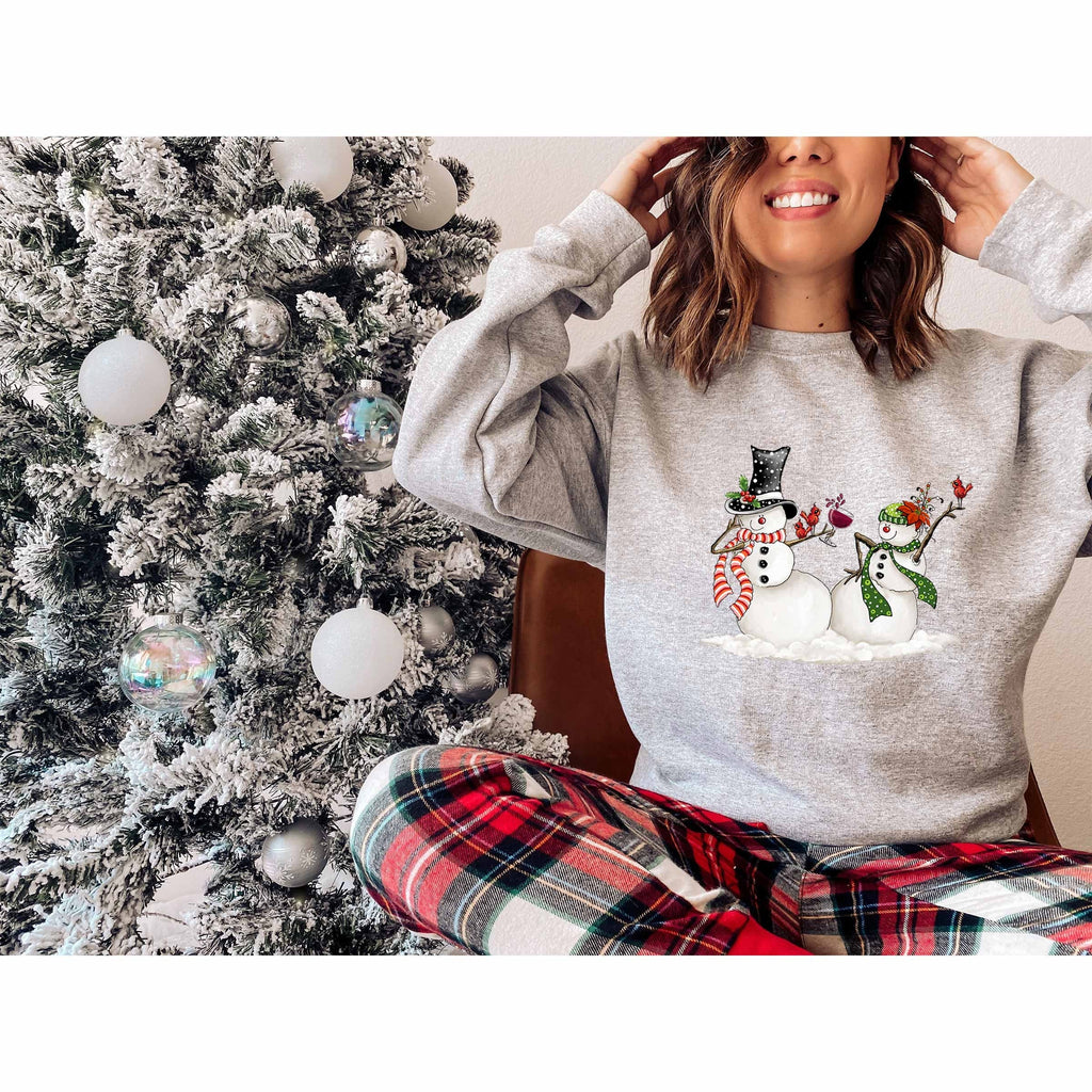 Snowmans Sweatshirt, Family Matching Sweatshirt, Holiday Season Sweatshirt, Christmas Stocking Gift, Christmas Lights, Christmas Santa