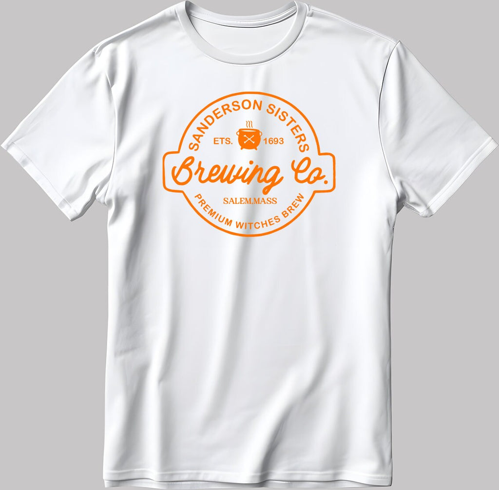 Sanderson Sisters Brewing Co. Halloween Short Sleeve White-Black Men's / Women's T Shirt E153
