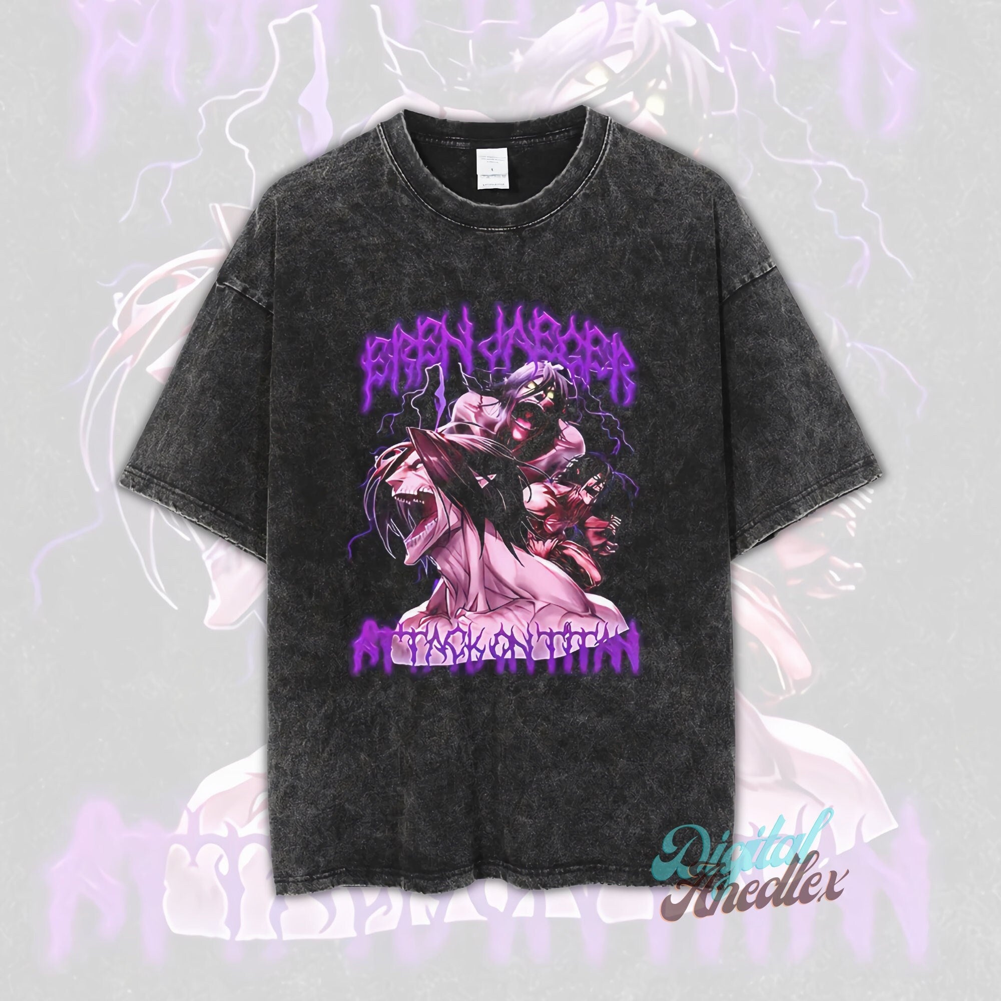 Anime Shirt, Vintage Anime Shirt, Retro Anime Shirt, Graphic Anime Unisex Shirt, Gift for him, Gift for her, Oversize Anime Washed T-shirt
