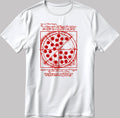 Black and White Pizza Slice Figures , Short Sleeve White-Black Men's / Women's T Shirt E020