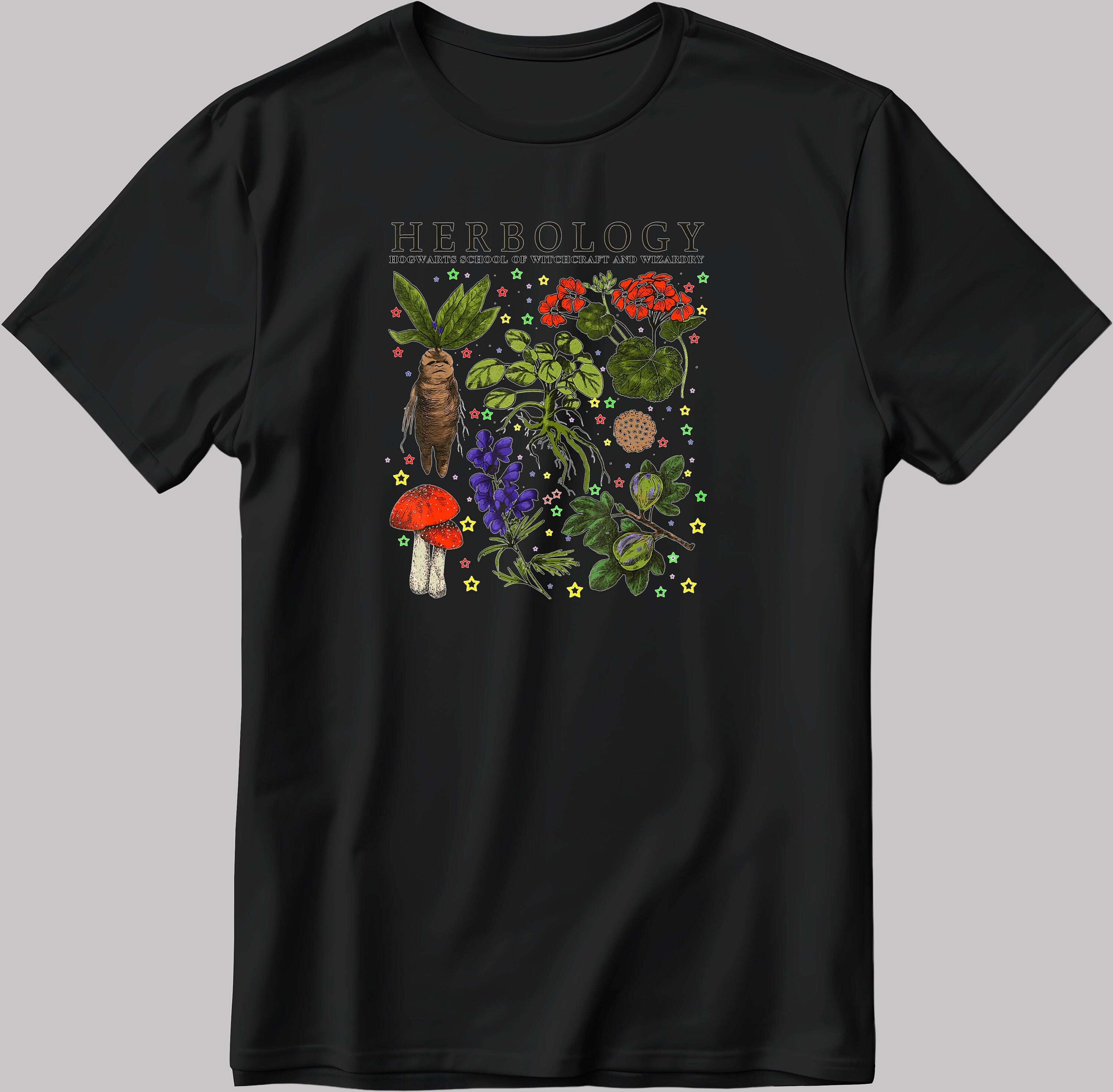 Herbology Plants Short Sleeve White-Black Men's / Women's T Shirt F083"