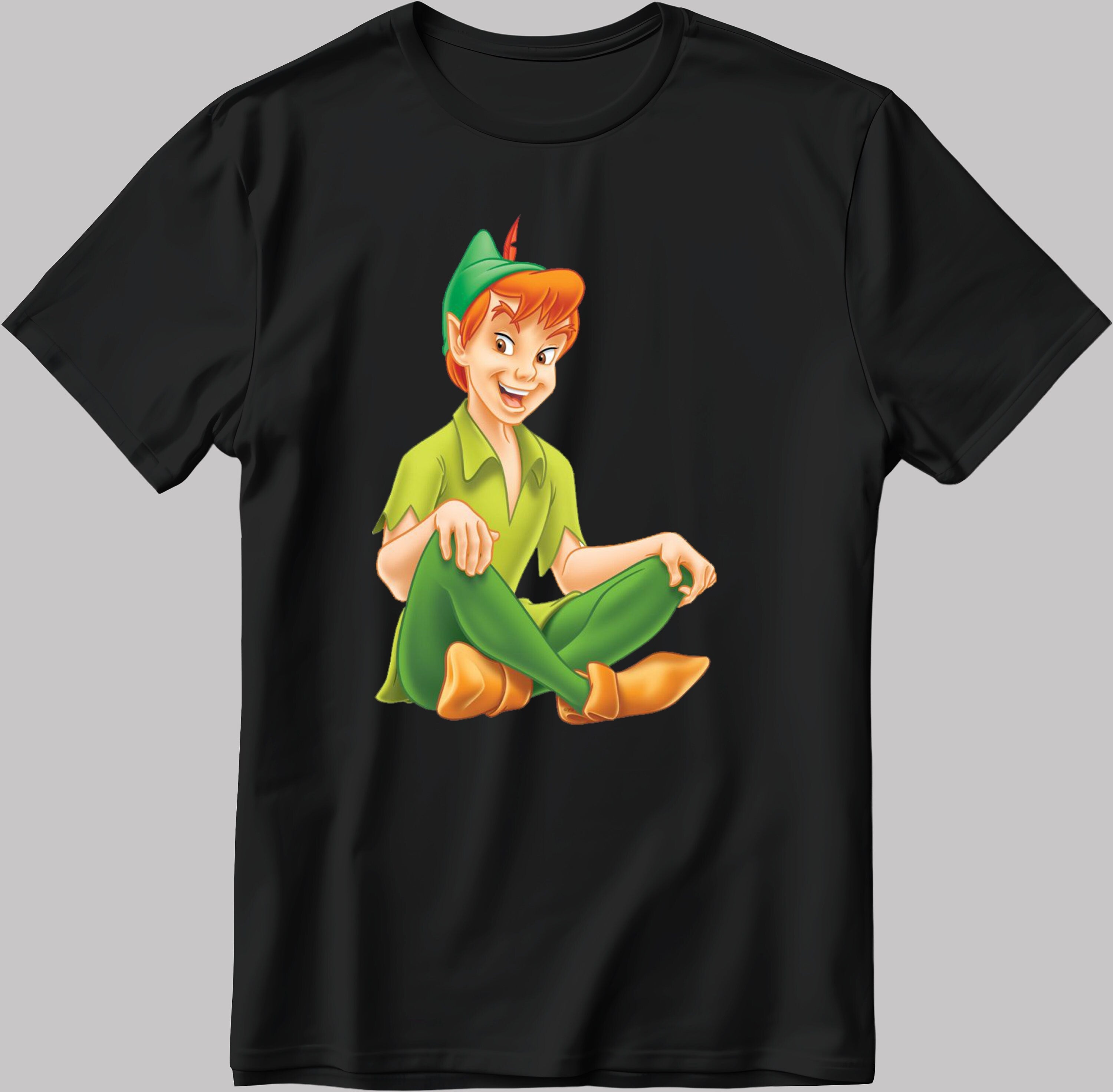 Peter Pan Short Sleeve White-Black Men's / Women's T Shirt F520