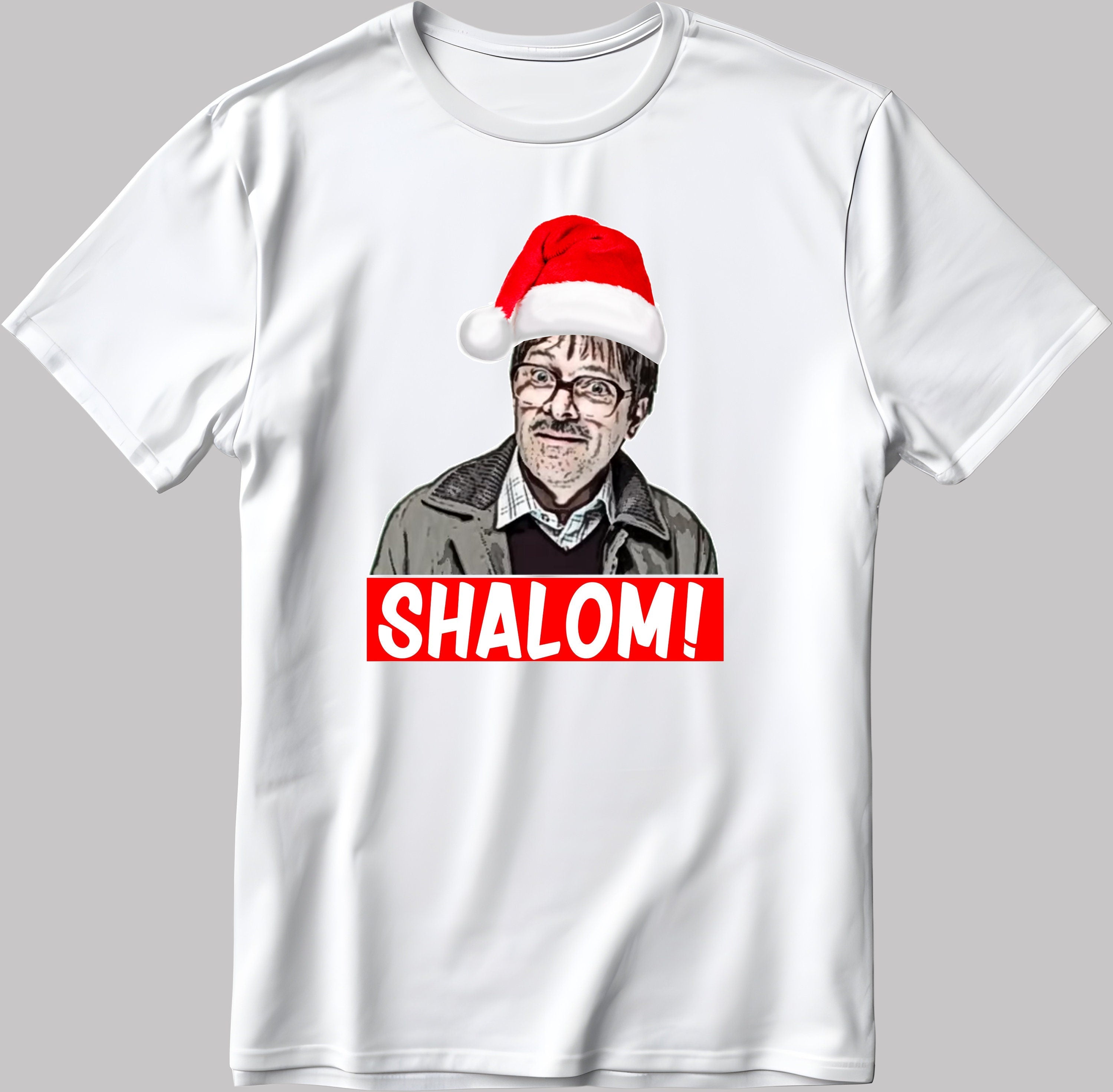 Christmas Shalom Friday Night Dinner Jackie Cool Short Sleeve White-Black Men's / Women's T Shirt G034