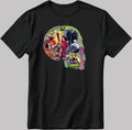 Evil, cartoon characters, with skull, Short Sleeve White-Black Men's / Women's T Shirt G048
