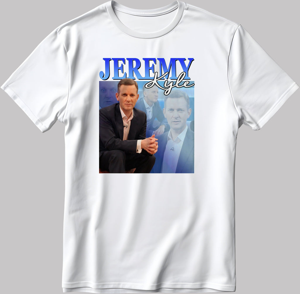 Famous Jeremy Kyle Figure, Short Sleeve White-Black Men's / Women's T Shirt G801