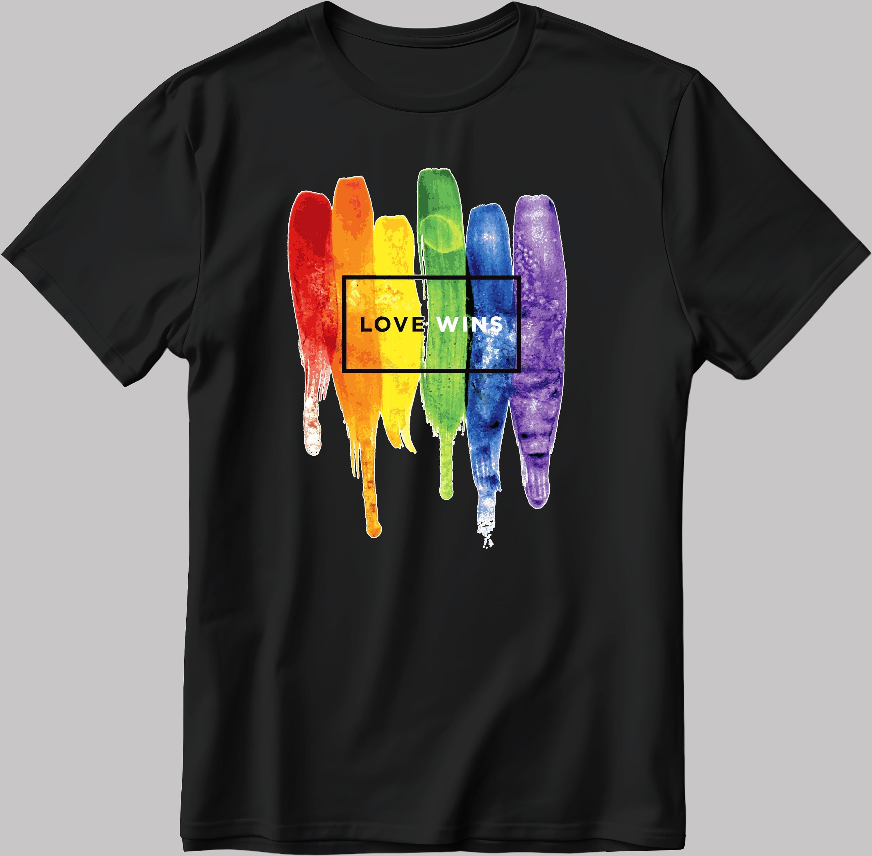Pride LGBT Love Is Love Men's Short Sleeve White-Black Men's / Women's T Shirt K087