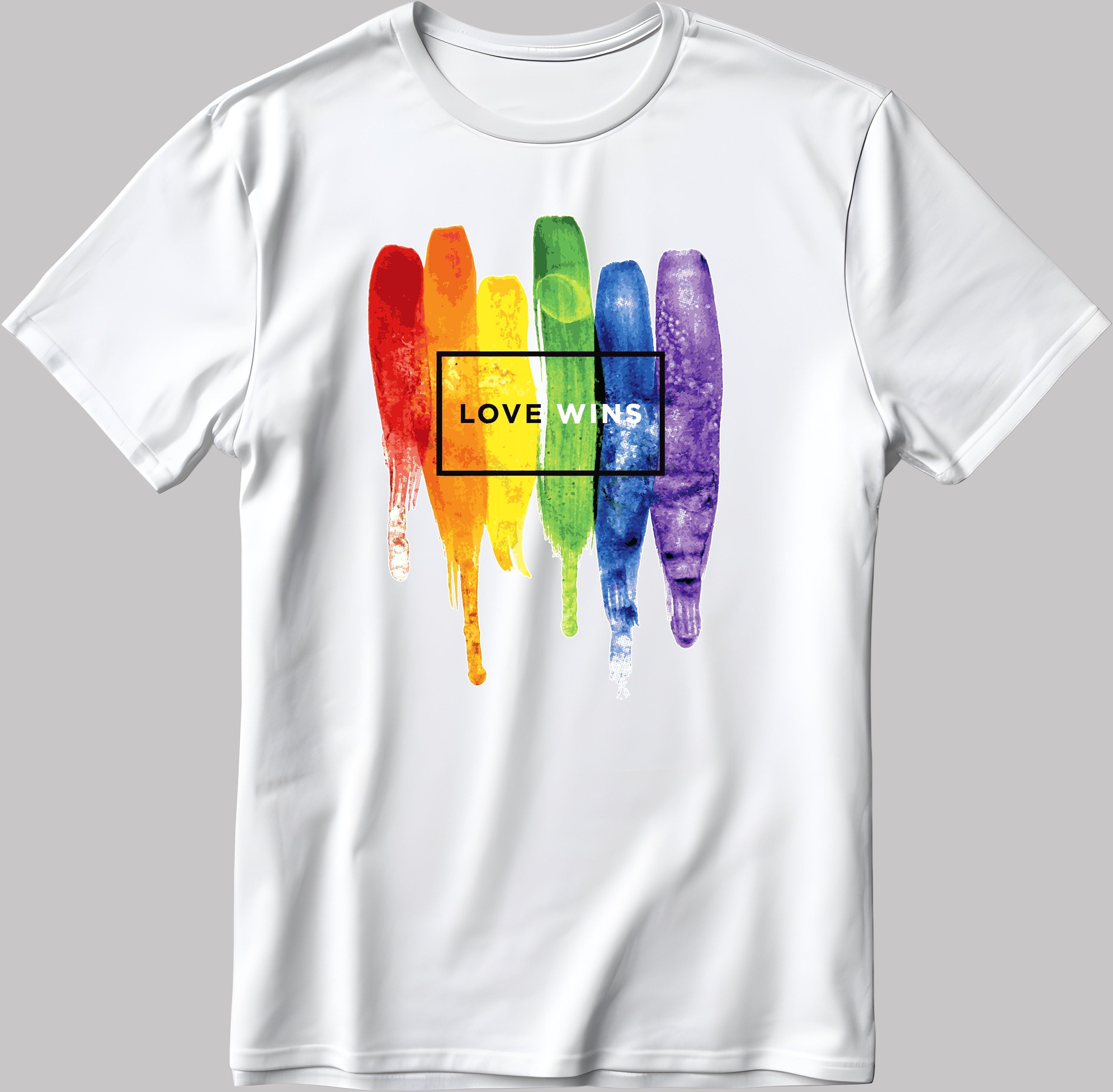 Pride LGBT Love Is Love Men's Short Sleeve White-Black Men's / Women's T Shirt K087
