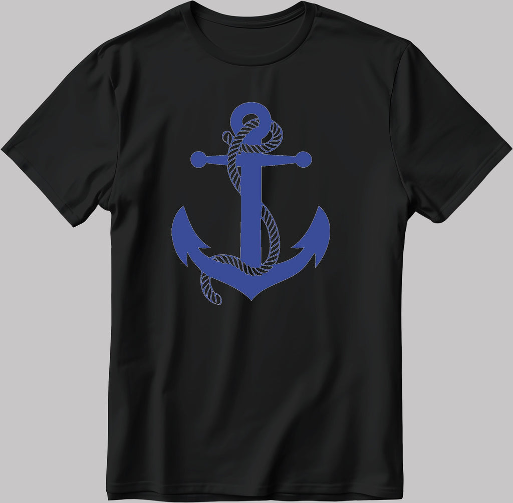 Sailor anchor, Short Sleeve White-Black Men's / Women's T Shirt K152