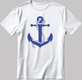 Sailor anchor, Short Sleeve White-Black Men's / Women's T Shirt K152