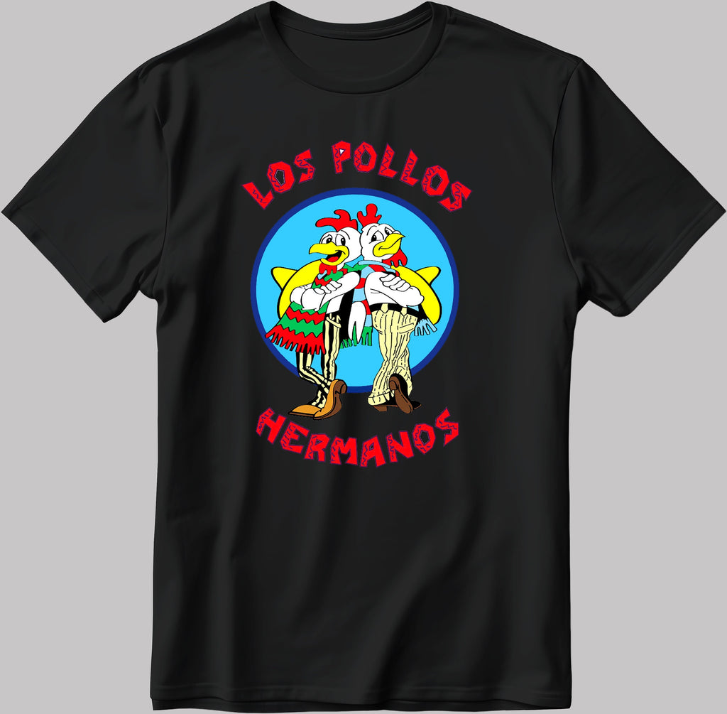 Los Pollos And Hermanos Figure, Short Sleeve White-Black Men's / Women's T Shirt K654