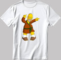 The Simpsons, Homer simpson drawing Short Sleeve White-Black Men's / Women's T Shirt L300