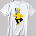The Simpsons, Homer simpson drawing Short Sleeve White-Black Men's / Women's T Shirt L304
