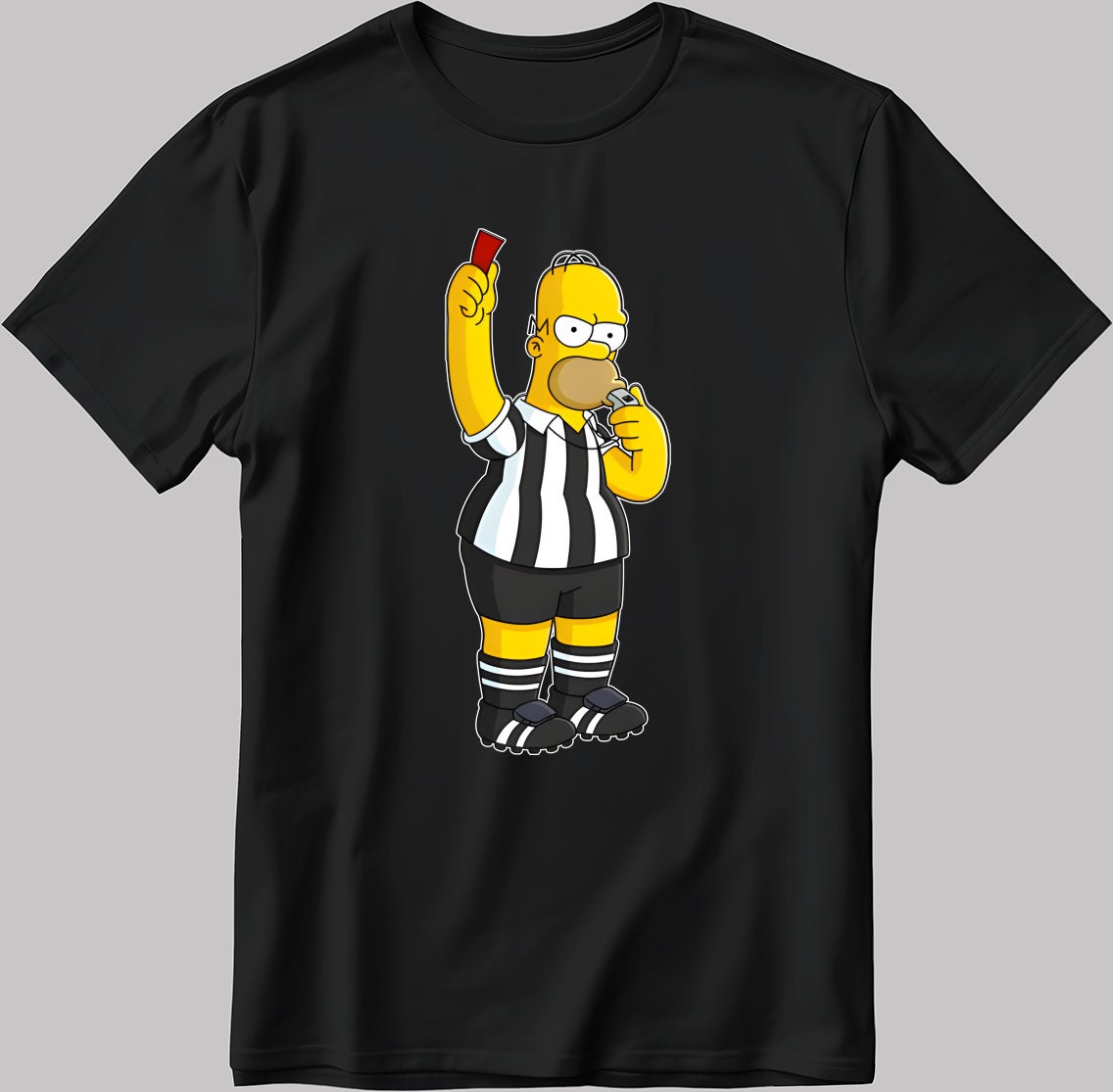 The Simpsons, Homer simpson drawing Short Sleeve White-Black Men's / Women's T Shirt L308