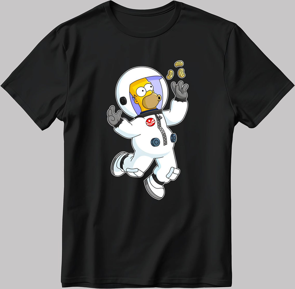 The Simpsons, Homer Simpson drawing Short Sleeve White-Black Men's / Women's T Shirt L314