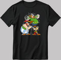 Asterix and Obelix, Famous Characters Figure, Short Sleeve White-Black Men's / Women's T Shirt L334
