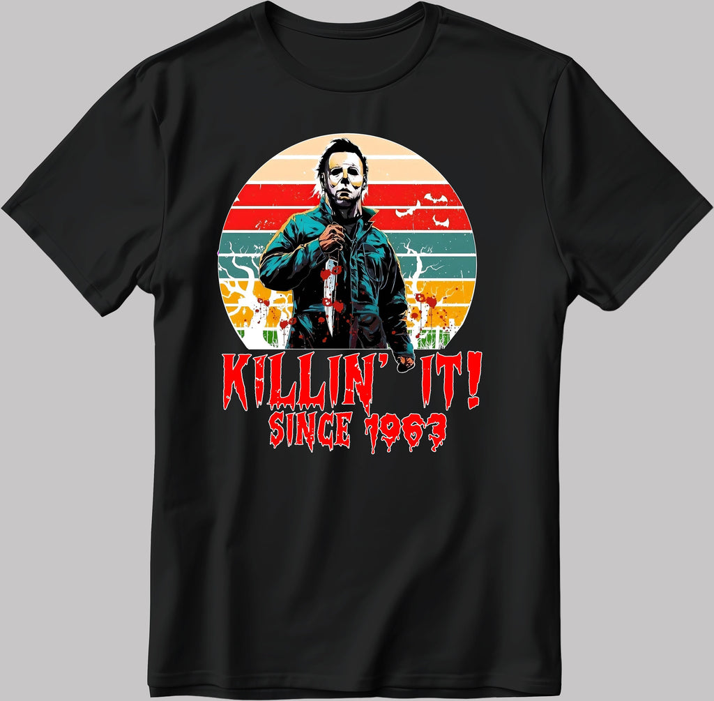 Killin' It! Since 1963 Logo Short Sleeve White-Black Men's / Women's T Shirt E115