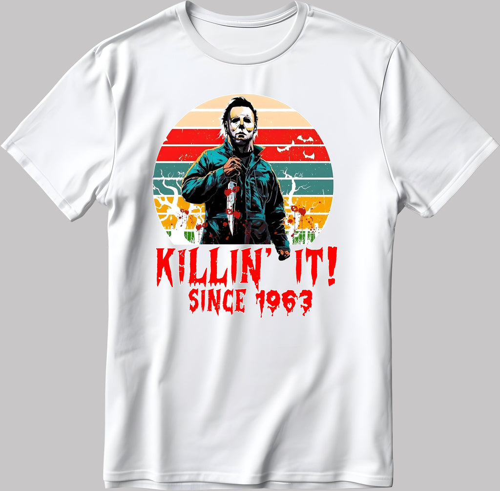 Killin' It! Since 1963 Logo Short Sleeve White-Black Men's / Women's T Shirt E115