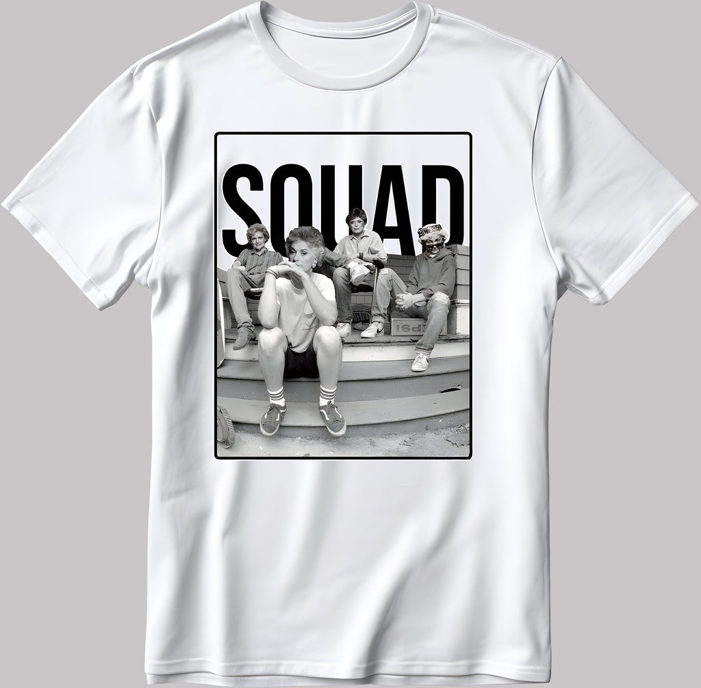Golden Girls Squad Short Sleeve White-Black Men's / Women's T Shirt E137