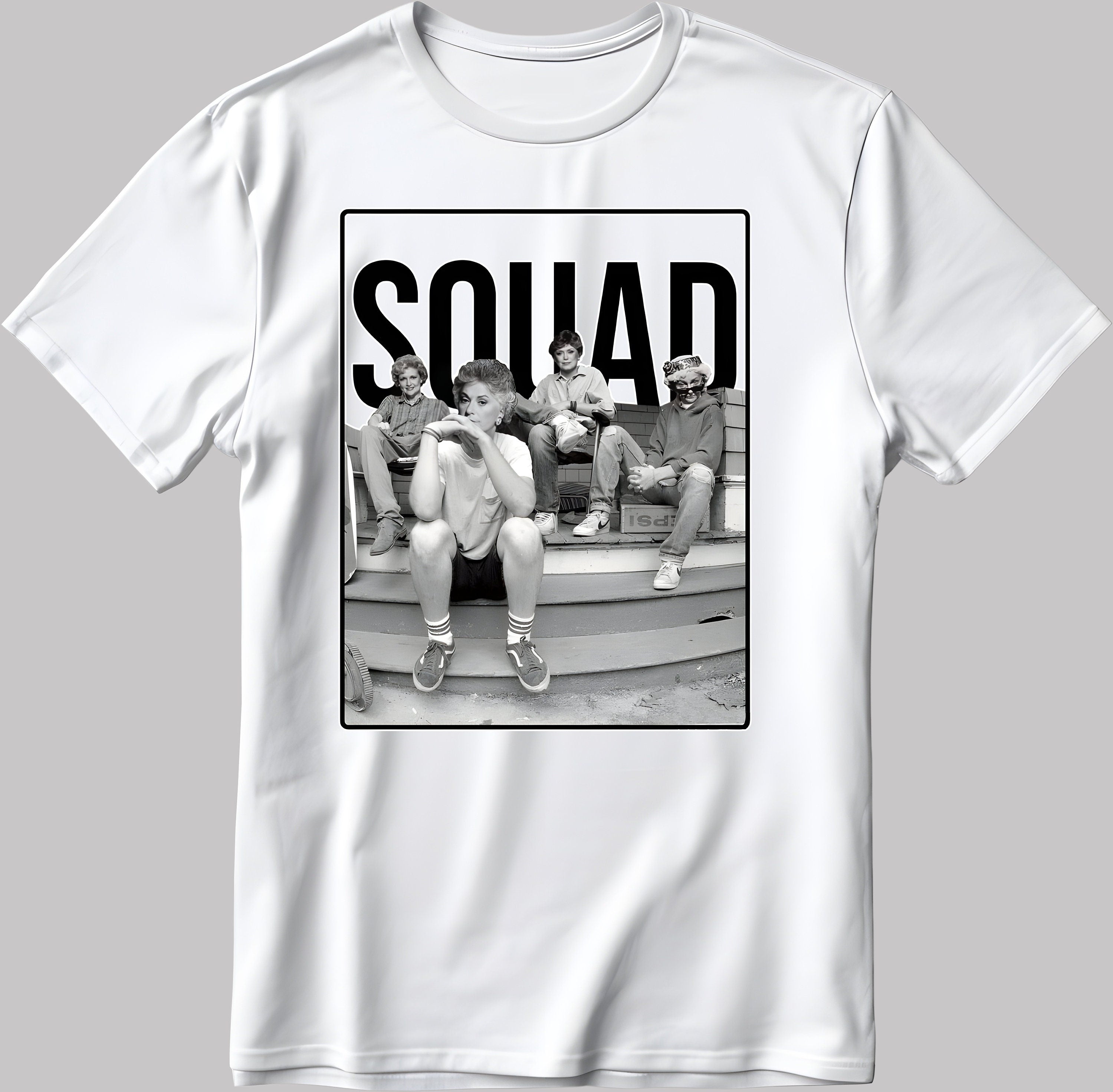 Golden Girls Squad Short Sleeve White-Black Men's / Women's T Shirt E137