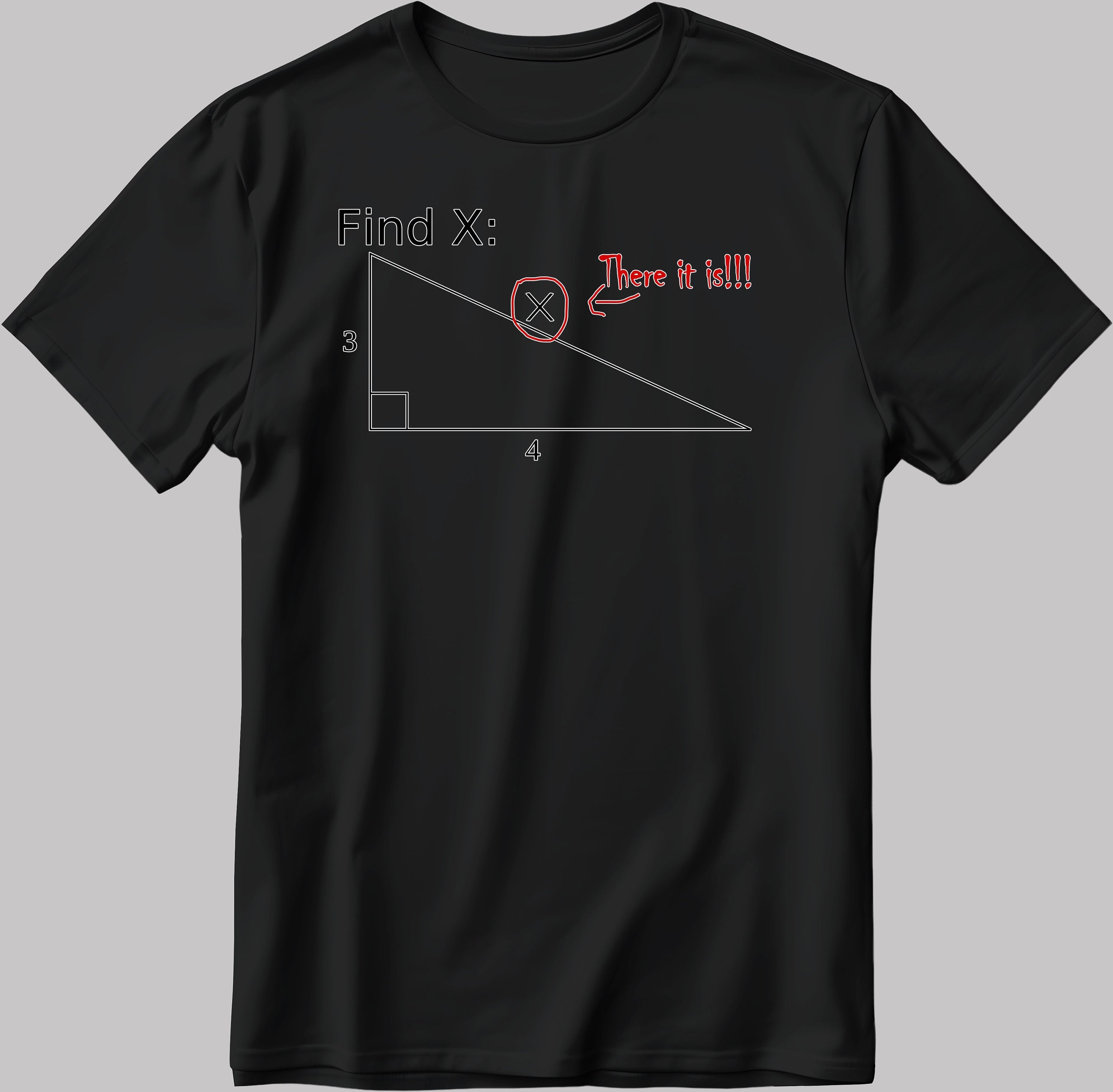 Find X T Shirt Funny Saying Math Teacher Short Sleeve White-Black Men's / Women's T Shirt E143