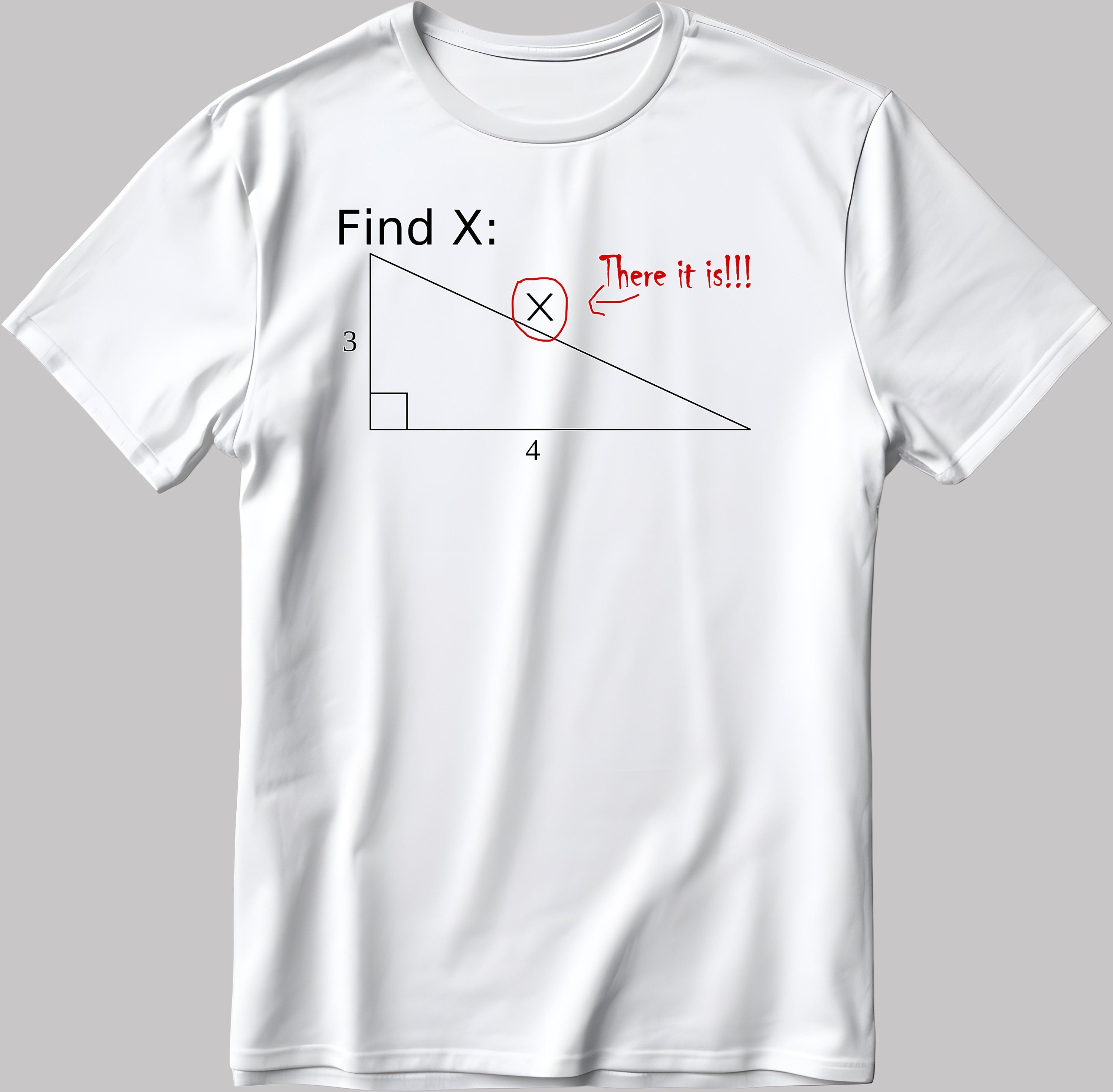 Find X T Shirt Funny Saying Math Teacher Short Sleeve White-Black Men's / Women's T Shirt E143