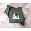 Snowmans Sweatshirt, Family Matching Sweatshirt, Holiday Season Sweatshirt, Christmas Stocking Gift, Christmas Lights, Christmas Santa