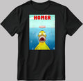 The Simpsons, Simpson drawing Short Sleeve White-Black Men's / Women's T Shirt L348