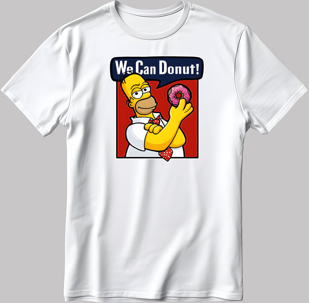 The Simpsons, Simpson drawing Short Sleeve White-Black Men's / Women's T Shirt L349
