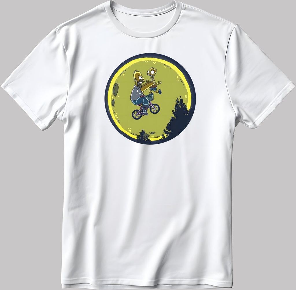The Simpsons, Simpson drawing Short Sleeve White-Black Men's / Women's T Shirt L350