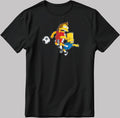 The Simpsons, Simpson drawing Short Sleeve White-Black Men's / Women's T Shirt L354