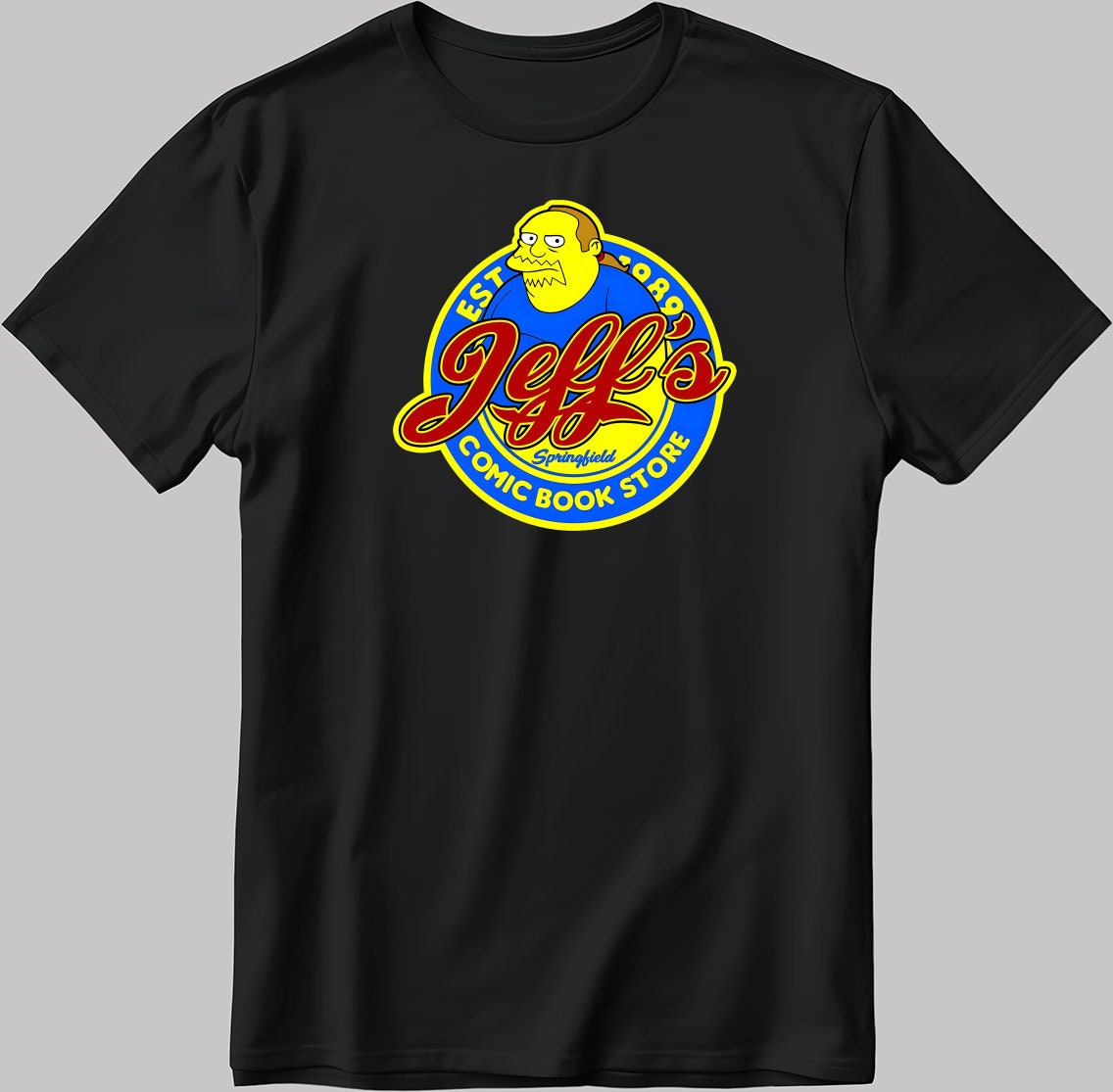 The Simpsons, Simpson drawing Short Sleeve White-Black Men's / Women's T Shirt L360