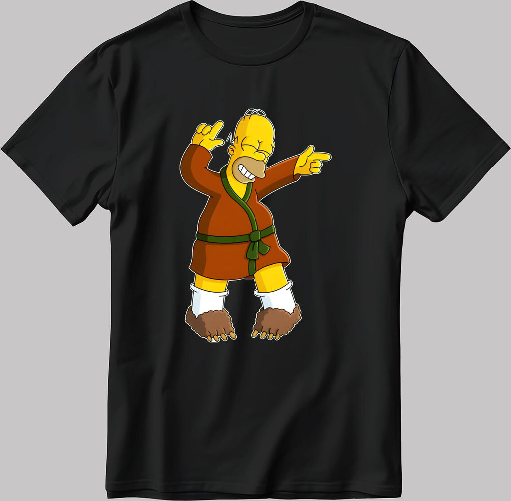 The Simpsons, Homer simpson drawing Short Sleeve White-Black Men's / Women's T Shirt L300