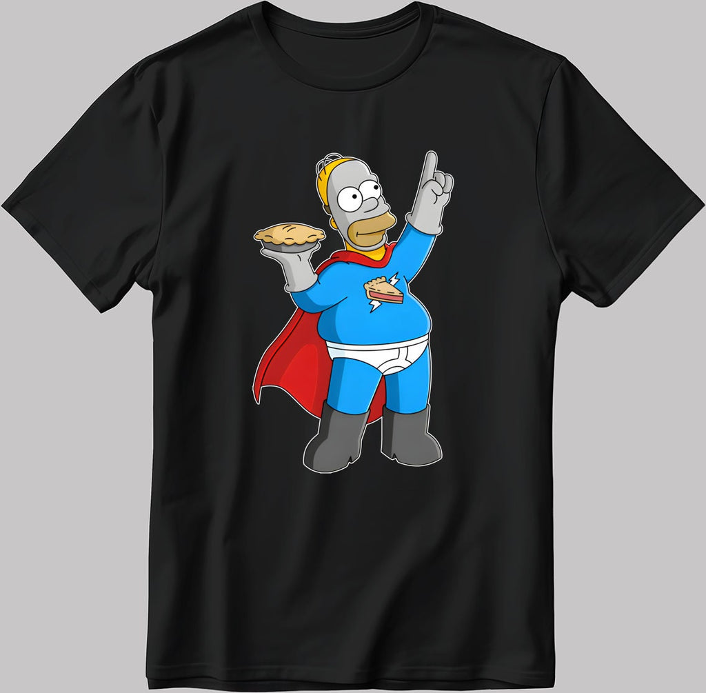 The Simpsons, Homer simpson drawing Short Sleeve White-Black Men's / Women's T Shirt L302