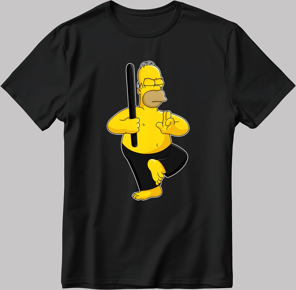 The Simpsons, Homer simpson drawing Short Sleeve White-Black Men's / Women's T Shirt L304