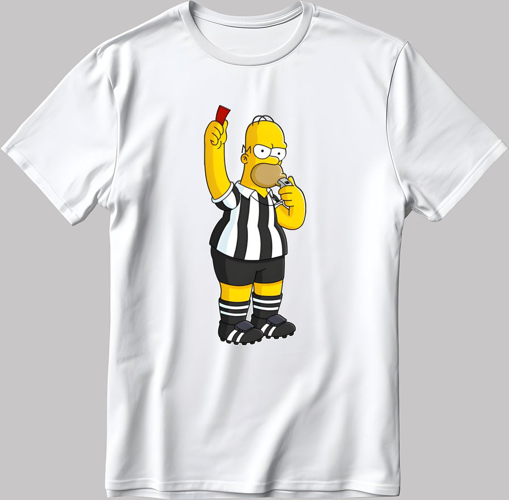 The Simpsons, Homer simpson drawing Short Sleeve White-Black Men's / Women's T Shirt L308