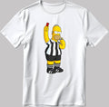 The Simpsons, Homer simpson drawing Short Sleeve White-Black Men's / Women's T Shirt L308