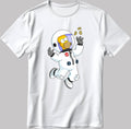 The Simpsons, Homer Simpson drawing Short Sleeve White-Black Men's / Women's T Shirt L314