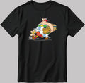 Asterix and Obelix, Famous Characters Figure, Short Sleeve White-Black Men's / Women's T Shirt L338