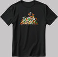 Asterix and Obelix, Famous Characters Figure, Short Sleeve White-Black Men's / Women's T Shirt L340