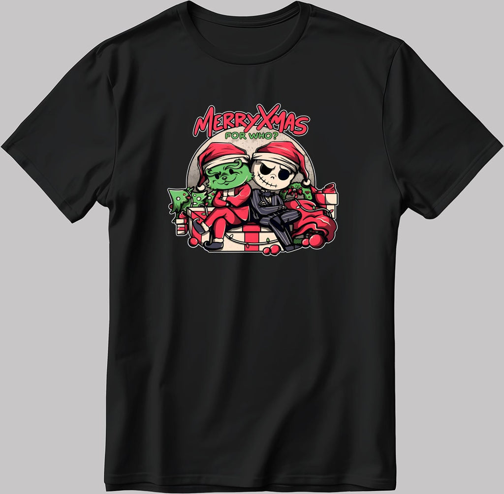 Merry Christmas Stolen Xmas , Jack Skellington Christmas, Short Sleeve White-Black Men's / Women's T Shirt K1101