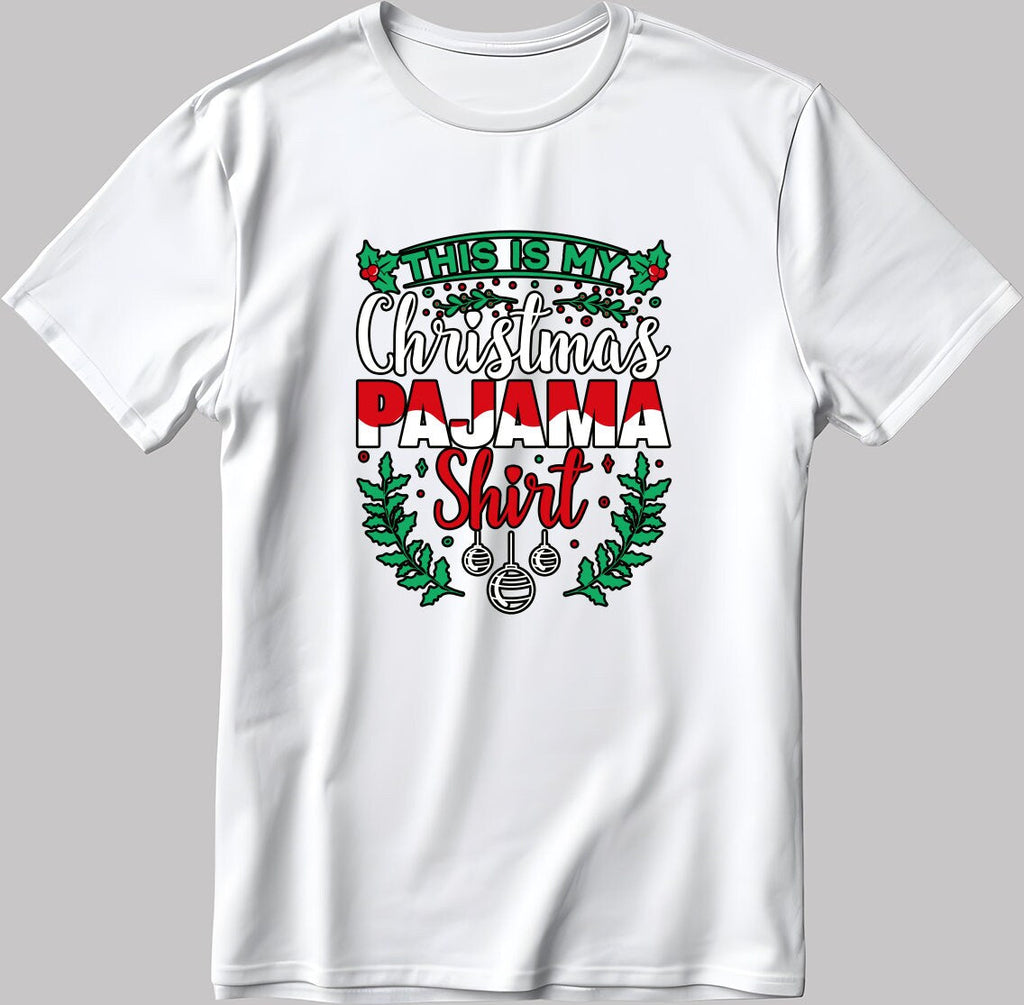 This is my Christmas Pijama Shirt, Short Sleeve White-Black Men's / Women's T Shirt K1112