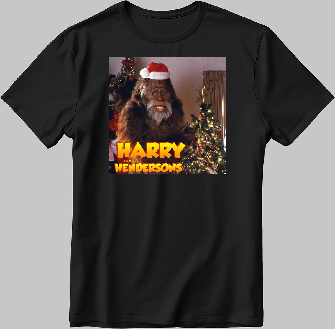 Bigfoot and Harry The Handersons Short Sleeve White-Black Men's / Women's T Shirt C224