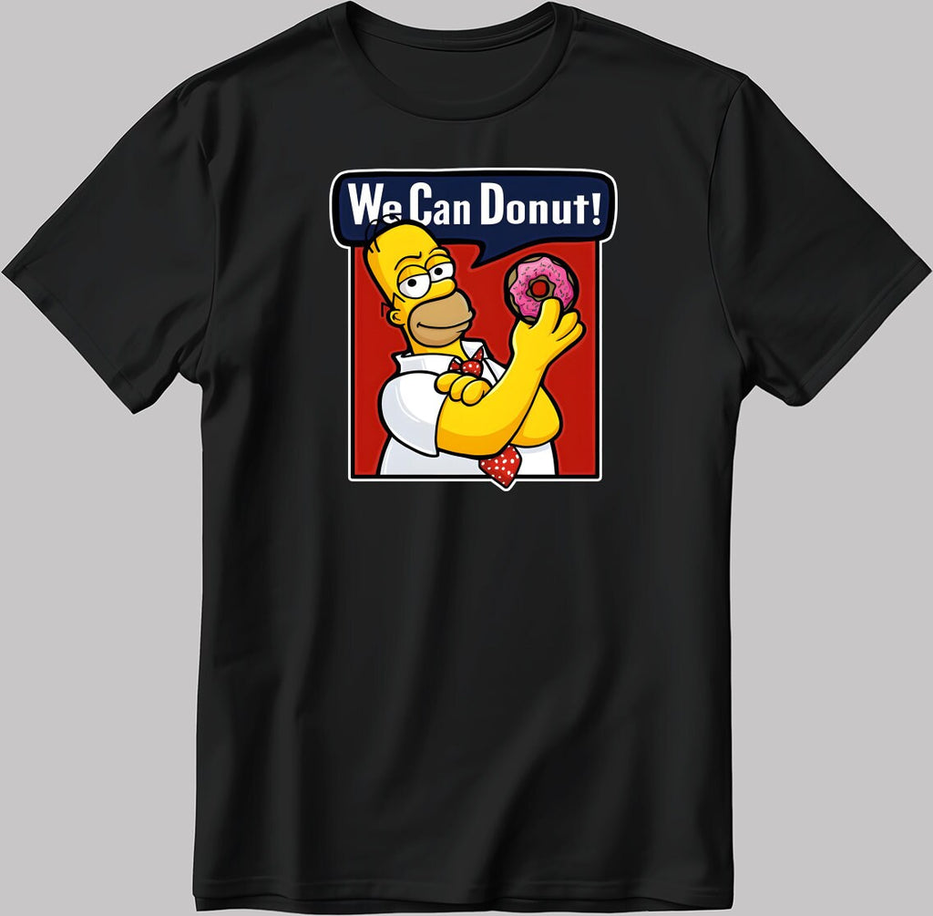 The Simpsons, Simpson drawing Short Sleeve White-Black Men's / Women's T Shirt L349